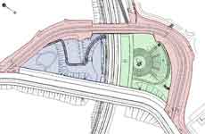 Imagen que muestra la zona del canal imperial de Arag�n, la zona verde norte y la zona verde sur.