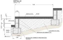 Imagen de un plano detalle del grader�o.