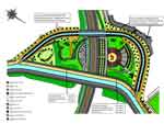 Plano que muestra las diferentes especies de �rboles y plantas que conformaran el ajardinamiento de la zona sur.