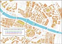 Plano con los incrementos de caudales del r�o debido al Azud