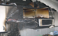 Incendio en la cocina de una vivienda
