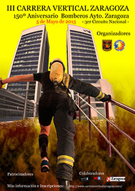 Cartel III Carrera Vertical Bomberos Zaragoza