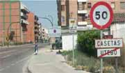 Fotograf�a de la entrada a Casetas desde Utebo.