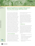Empowering Women in Irrigation Management. The Case of the Gender Pilot Plan in Peru