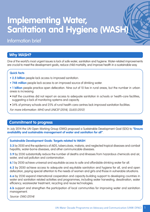 Information brief on Implementing Water, Sanitation and Hygiene (WASH)