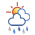 Very Cloudy and rain