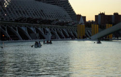 Estanque navegable en la Ciudad de las Artes y las Ciencias (Valencia)