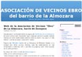 Web de la Asociaci�n de vecinos Ebro del barrio de la Almozara