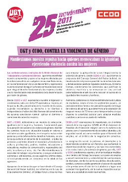 Manifiesto CCOO Ayuntamiento de Zaragoza 