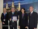 Premio concedido a Zaragoza Ciudad del Agua y de gran vocaci?n tur?stica en la Feria Internacional Lugano (Suiza)