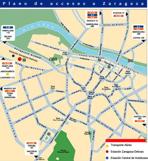 Accesos a Zaragoza
