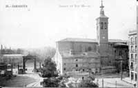 A.M.Z. Sign. 00011. Puerta del Duque y Plaza de San Miguel. Fototipia Madriguera. [Anterior a 1919]