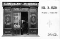 A.M.Z. Sign. 00088. Farmacia de Mariano Heredia. Fotograf�a de F. Mosas.