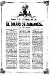 H.M.Z. Inauguraci�n del ferro-carril de Barcelona. El Diario de Zaragoza, 16 de septiembre de 1861.
