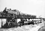 A.M.Z. Sig. 03115. Zaragoza. Trenes en el cubrimiento del r�o Huerva en Zaragoza. Imagen de archivo copia en papel fotogr�fico 570x400 mm.
