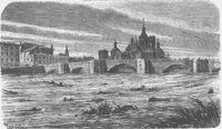 A.M.Z. Sign. 0838. Avenida del r�o Ebro, puente de Piedra de Zaragoza. [1871]