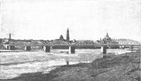 Ampliar imagen Sign. 0842. Puente de Hierro, Zaragoza. Octubre 1895