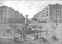 Ampliar imagen A.M.Z. Sign. 0850. Plaza de España y Paseo de la Independencia, Zaragoza. 1890