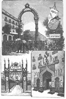 A.M.Z. Sign. 0908. Monumentos conmemorativos con motivo de la visita del rey Alfonso XII  y su esposa la reina Cristina de Habsburgo a Zaragoza. [1888]