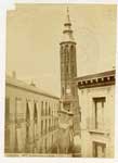 Vista de la Torre Nueva. Gregorio Sabat�. Perteneciente a un �lbum fotogr�fico tirado al colodi�n h�medo por el fot�grafo, hacia 1868. Archivo Municipal de Zaragoza. Sig. 04561
