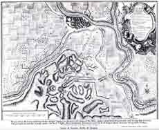 Fotograf�a de un mapa de la guerra de Zaragoza del a�o 1710.