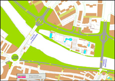 Plano del primer tramo del Ebro como calle principal