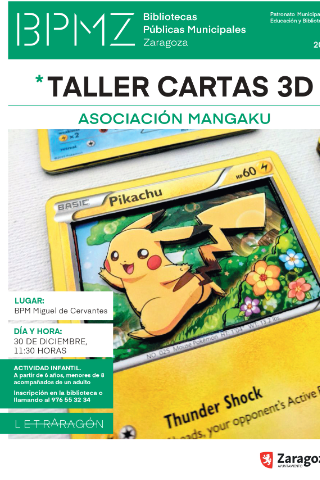 "Cartas 3D". Taller con Asociación Mangaku