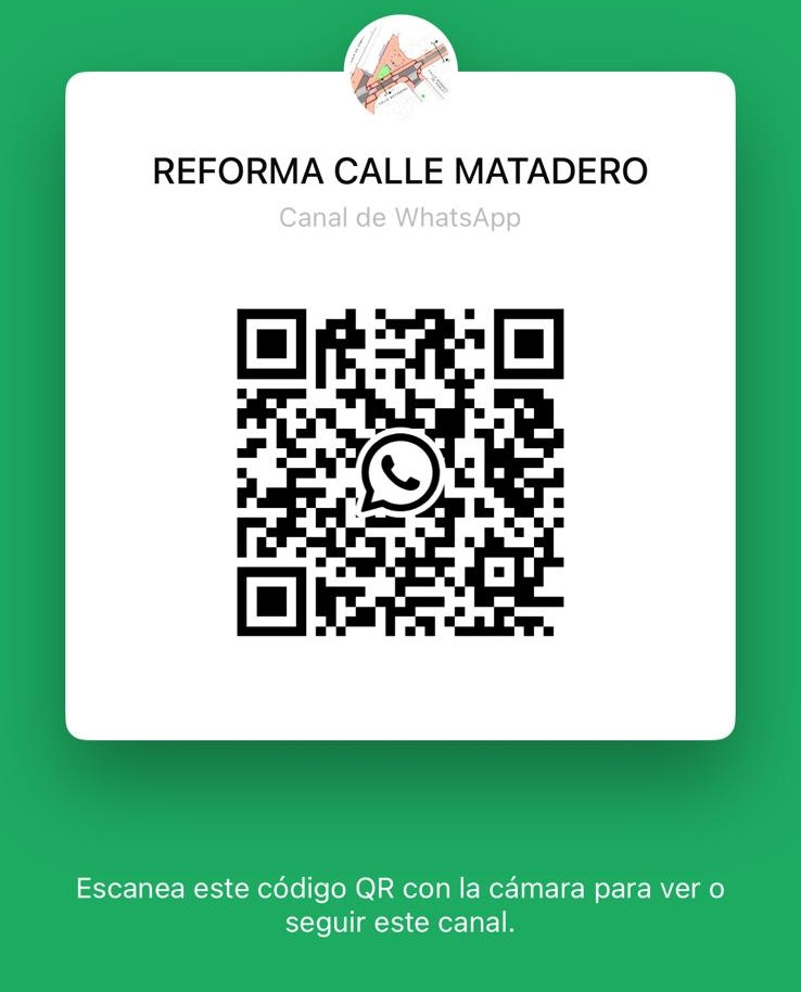 QR para suscribir al canal de Whatsapp: Calle Matadero