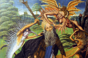 San Antonio Abad ascendiendo a los cielos. Martín Bernat