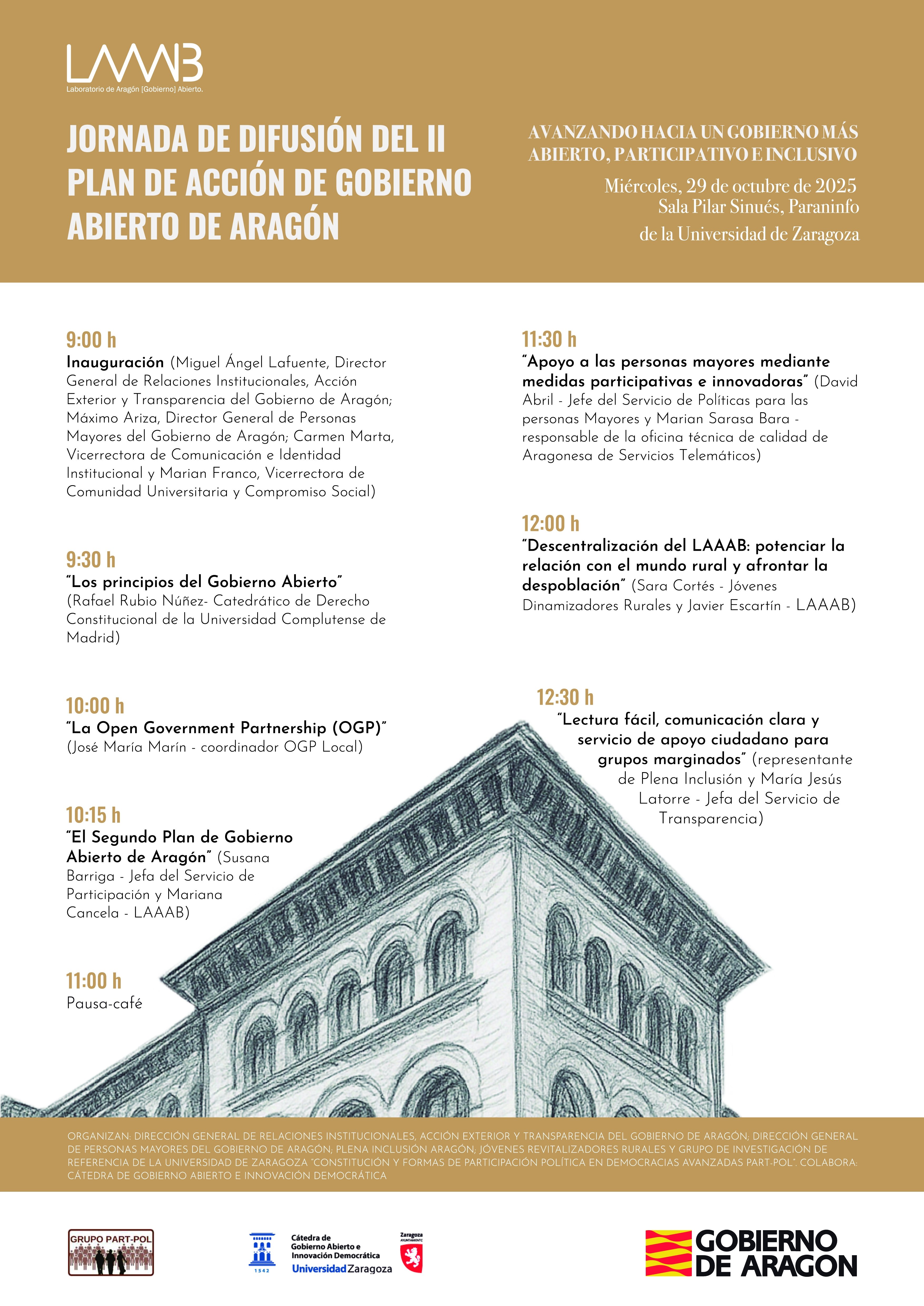 Jornada de difusión del II Plan de Acción de Gobierno abierto de Aragón