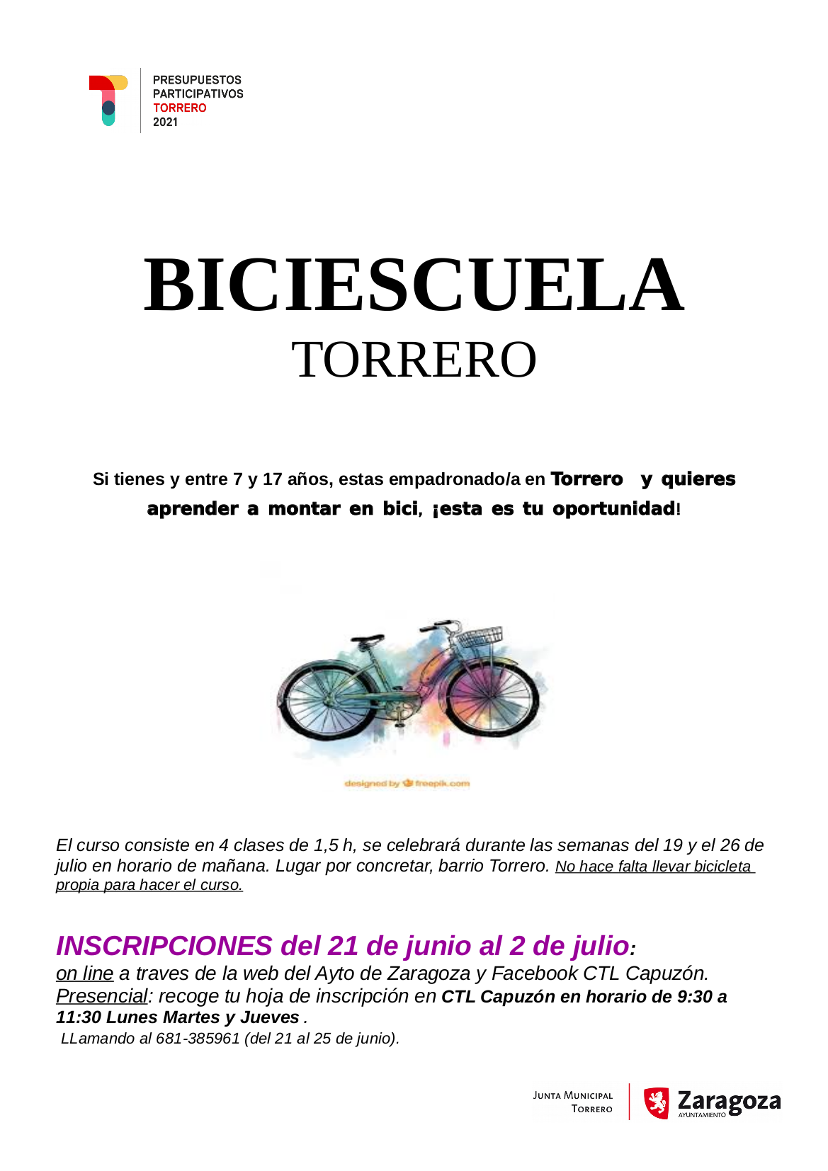 Cartel Biciescuela