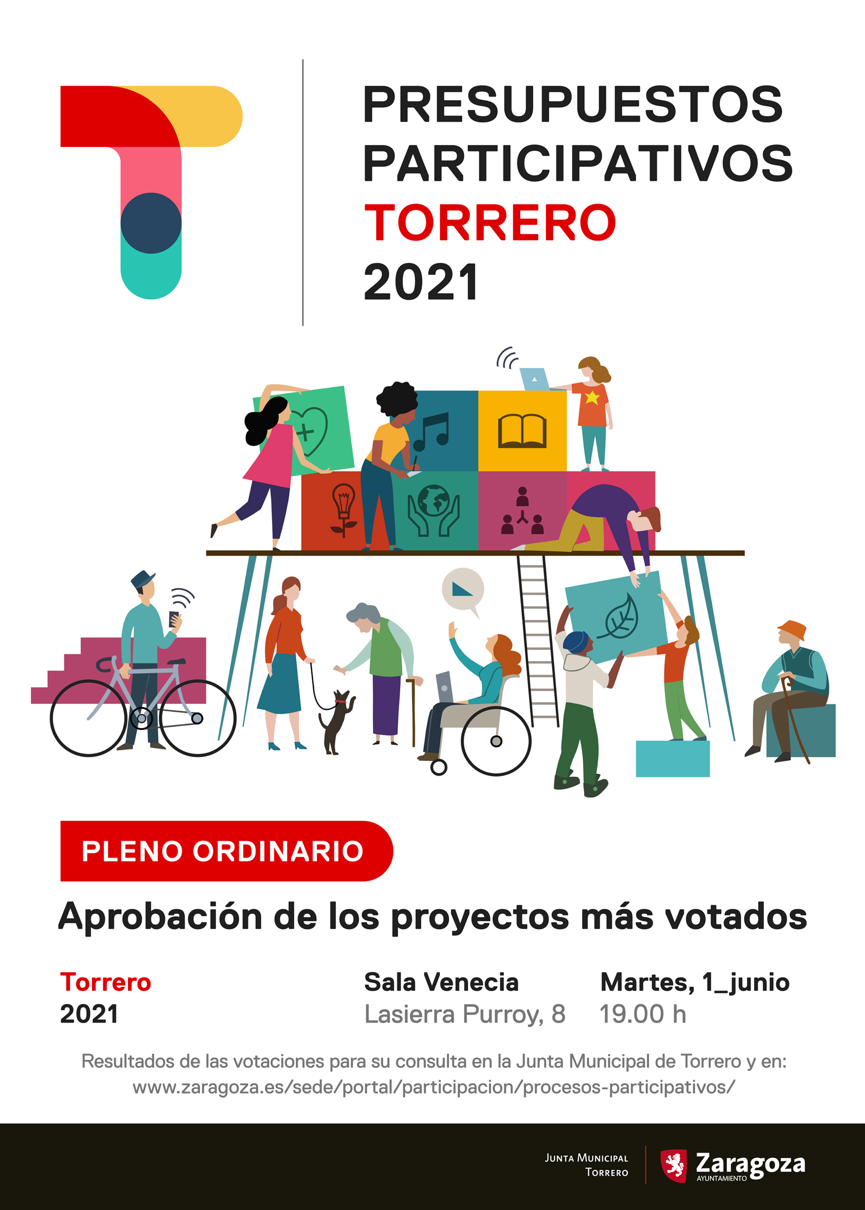 Cartel Pleno Junta Municipal de Torrero
