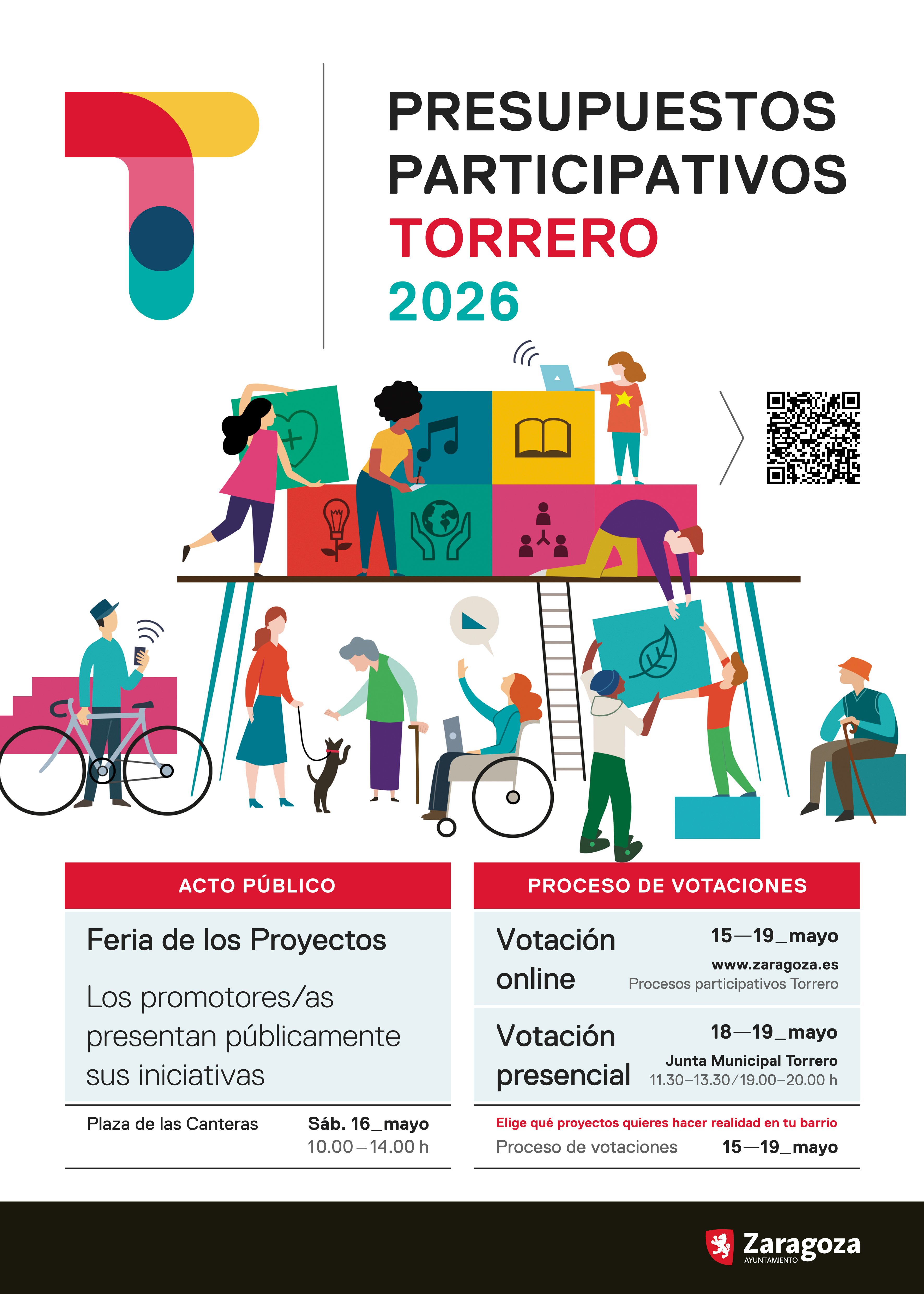Cartel Presupuestos Participativos Torrero 2026