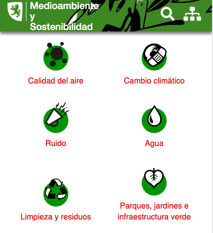 Imagen web mobile - Portal medioambiente y sostenibilidad