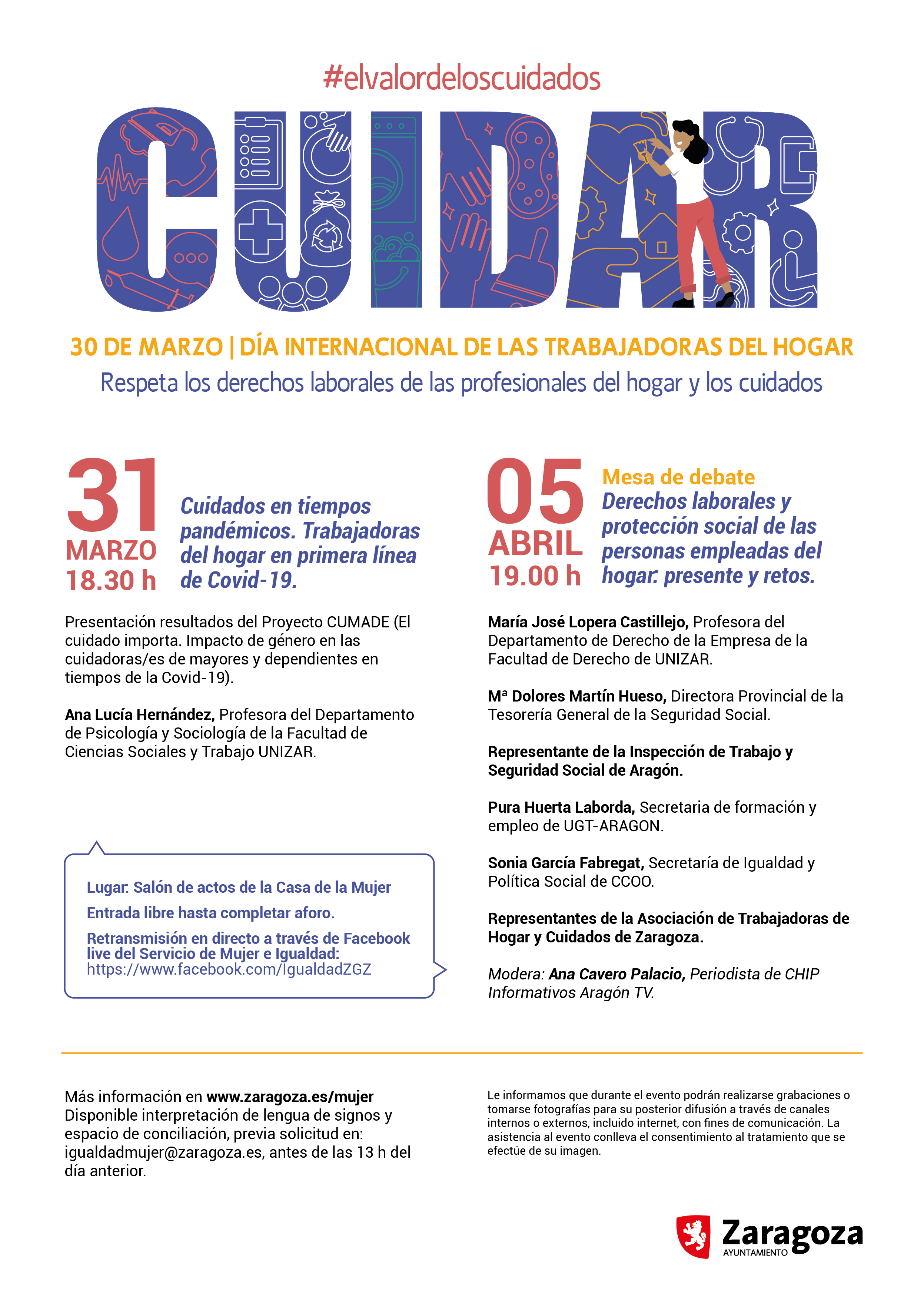 Programación 30 marzo. Día Internacional de las Trabajadoras del Hogar