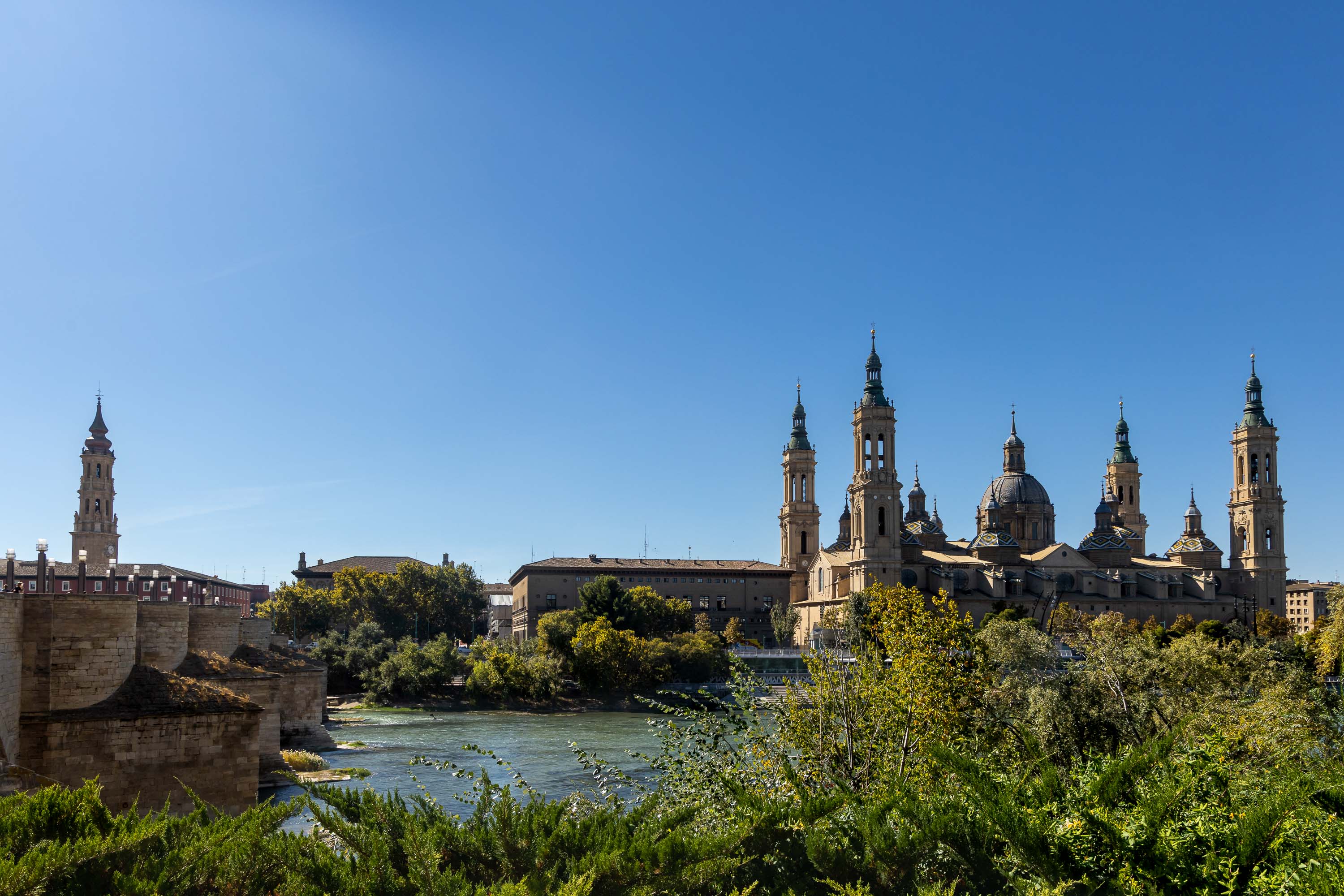 Vista de las riberas de Zaragoza