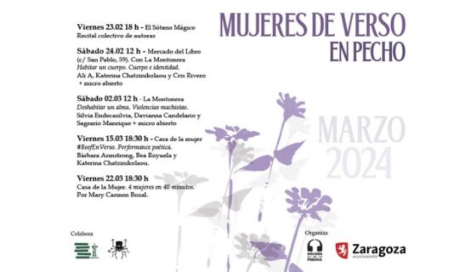 Cartel Mujeres Verso en Pecho