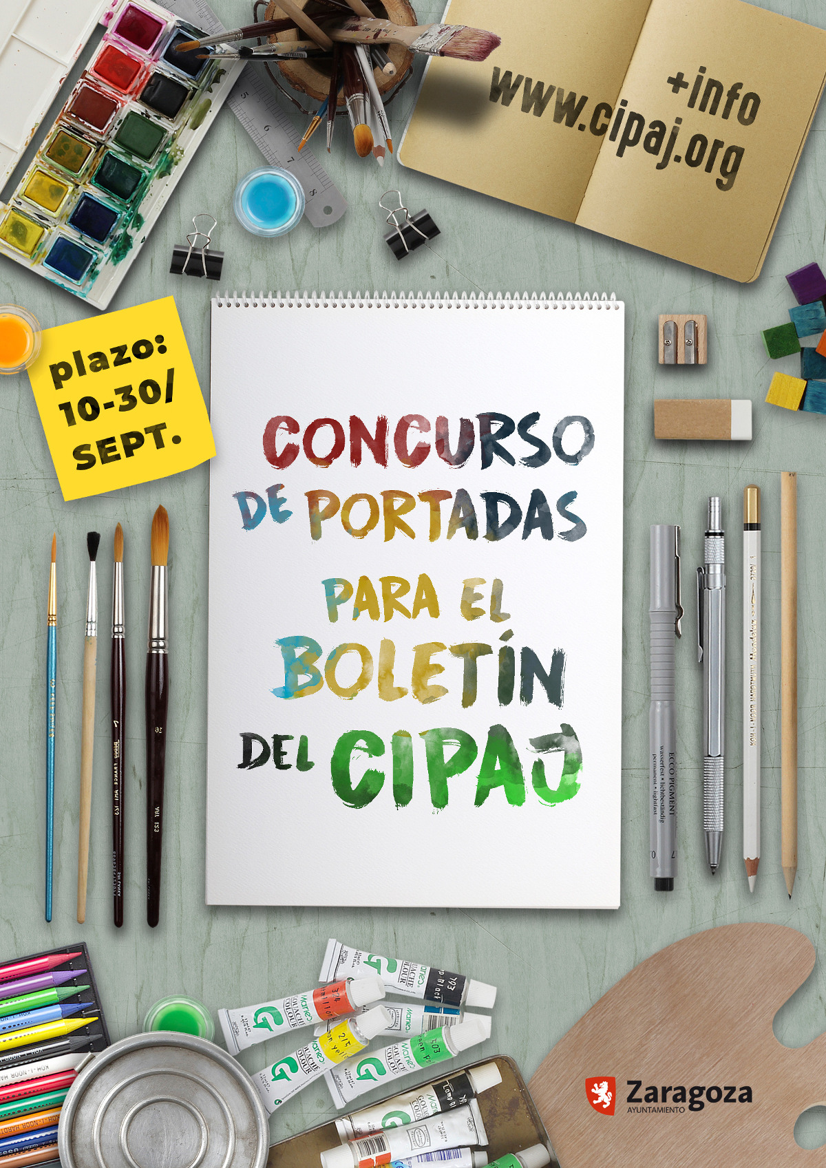 Hasta el 30 de septiembre se pueden presentar propuestas para el concurso  de portadas del CIPAJ . Noticia. Ayuntamiento de Zaragoza