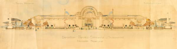 Pabellón de Francia. En la Exposición Hispano-Francesa de 1908