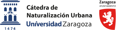 Logotipo Cátedra de Naturalización Urbana. Universidad de Zaragoza