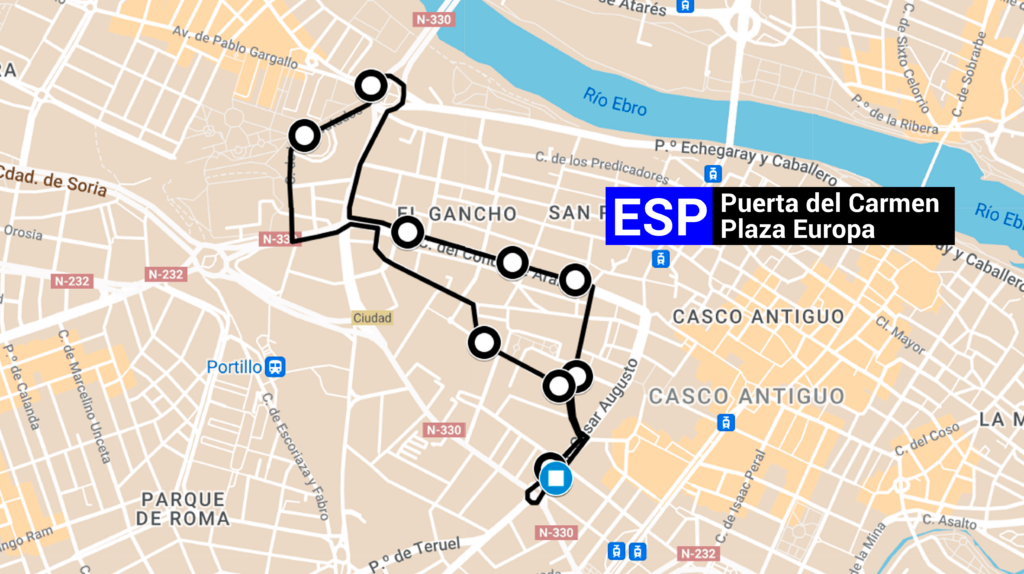 Recorrido autobuses
