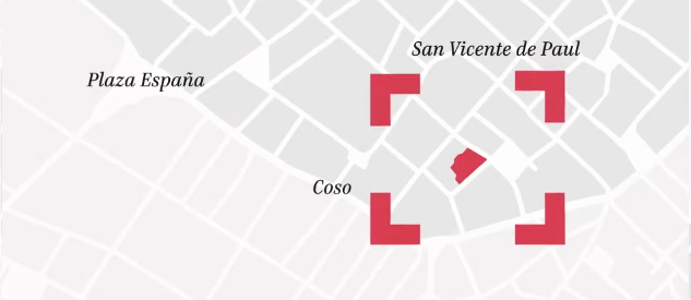 Plano de ubicación de la Casa de los Morlanes