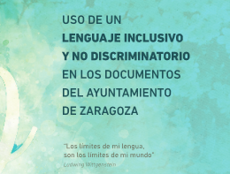 Lenguaje inclusivo y no discriminatorio