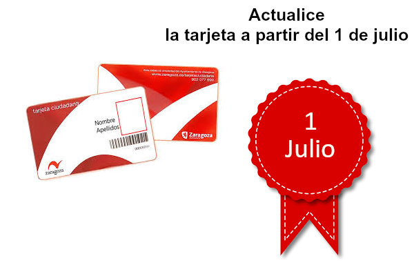 Actualice la tarjeta a partir del 1 de Julio