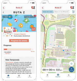 menus en aplicaciones secundarias