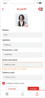 formulario de edición de datos