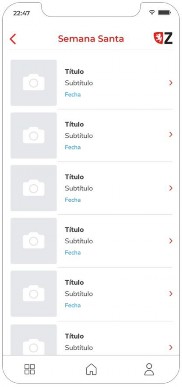 listado con fotografías