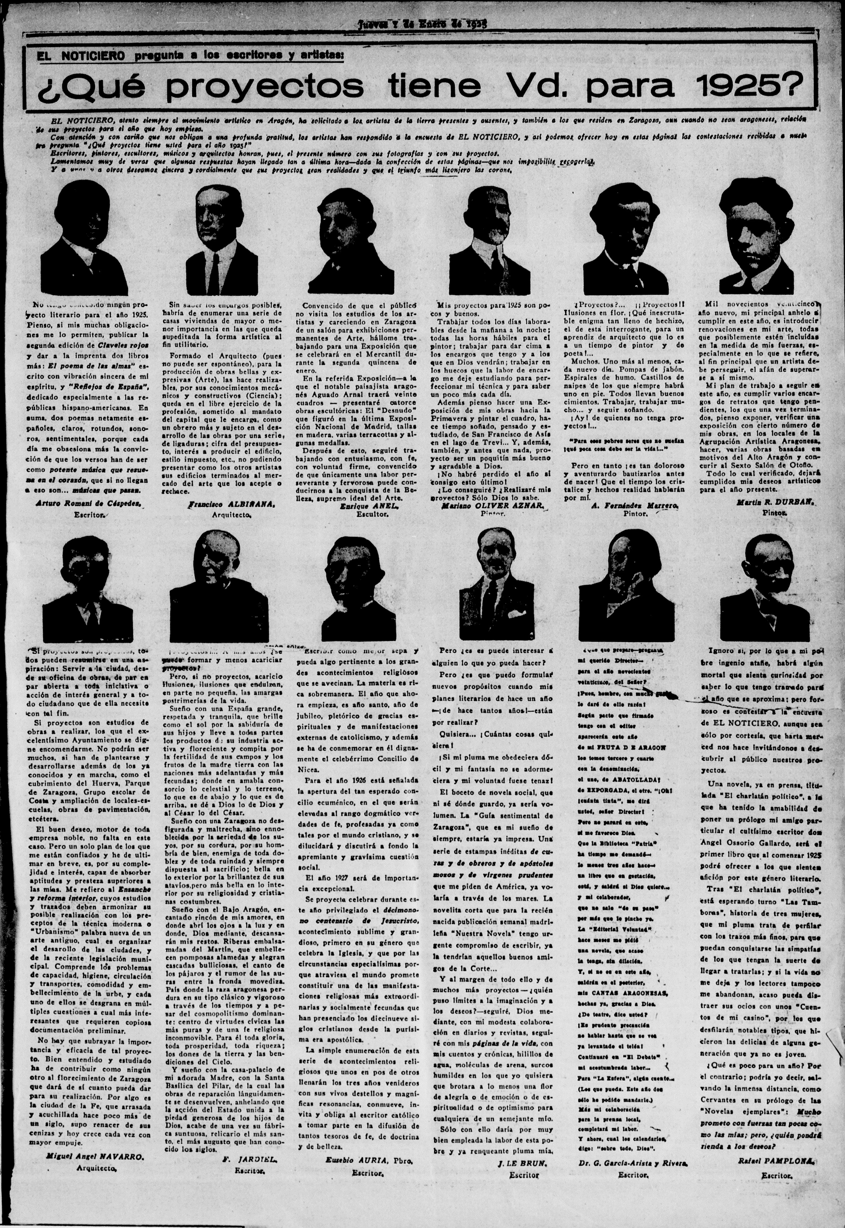 Proyectos en 1925