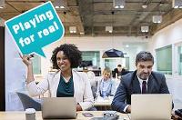 Playing for real. Trading Faces : A Financial trading scenario